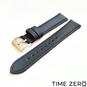 New Black Sailcloth Watch Strap (The Regatta Collection)